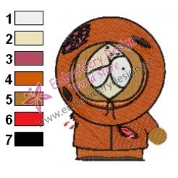 Funny Kenny South Park Embroidery Design